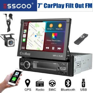 7" Single 1 DIN Flip Out Car Radio Stereo