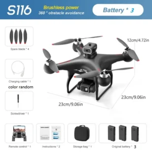 Drone Professional with 3 Batteries 8K Dual Camera